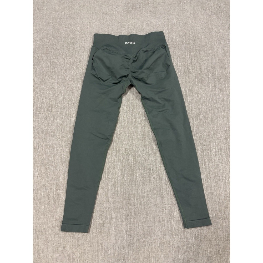 Dfyne Impact Scrunch Butt Lift Seamless Leggings Meadow Green Womens Small Gym